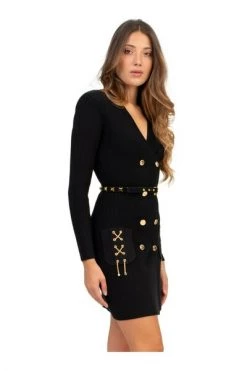 Elisabetta Franchi Casual Jurken Short Dresses Black -Elisabetta Franchi Winkel 806ae86c4398cdf8be6a3c273fb0b72f