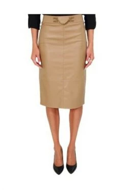 Elisabetta Franchi Midirokken GONNA Beige -Elisabetta Franchi Winkel 811a97409cec2a71e0d75b25a4c6ce26