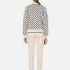 Elisabetta Franchi Hoodies & Sweatvesten Monogram Bomber Jacket White