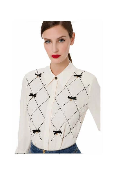 Elisabetta Franchi Blouses White 2 Elisabetta Franchi Blouses White - Afbeelding 2