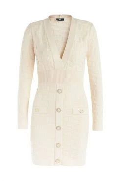 Elisabetta Franchi Casual Jurken Dresses White -Elisabetta Franchi Winkel 822f0708494182cc497dd43da904c07a