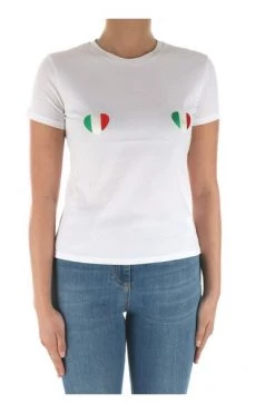 Elisabetta Franchi T-shirts MA00321E3 Short Sleeve T-shirt White -Elisabetta Franchi Winkel 823fdf46133fc76d421790da6ccfb17e