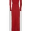 Elisabetta Franchi Maxi Jurken Twisted Maxi Dress Red