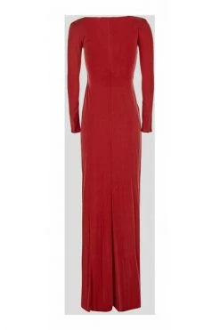 Elisabetta Franchi Maxi Jurken Twisted Maxi Dress Red