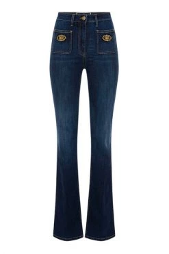 Flared Jeans Elisabetta Franchi Jeans Blauw PJ 51 S26 E2 Blue