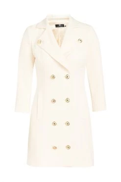 Elisabetta Franchi Casual Jurken Dress White -Elisabetta Franchi Winkel 82f592abd5455804ec54b2b24c7bdcbb