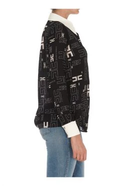 Elisabetta Franchi Longsleeve Shirts Shirt Black -Elisabetta Franchi Winkel 82f625ffedeb786dfb54fcdd094fdf67