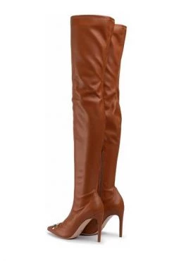 Elisabetta Franchi Laarzen High Boots Brown