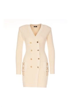 Elisabetta Franchi Casual Jurken Knitted Dresses Beige -Elisabetta Franchi Winkel 836ae08d00f80ad75f661e46b08dfef4