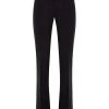 Elisabetta Franchi Wijde Broeken Wide Trousers Black