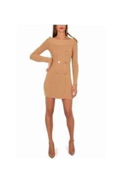 Elisabetta Franchi Casual Jurken Dresses Brown
