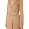 Elisabetta Franchi Trenchcoats & Mantels Coat With Logoed Belt Brown