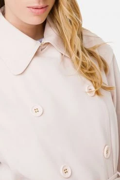 Elisabetta Franchi Trenchcoats & Mantels Long Gabardine Beige -Elisabetta Franchi Winkel 847c019bc03b2288bd90a7ff251674bc