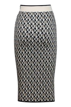 Elisabetta Franchi Kokerrokken Skirt Black Black