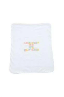 Elisabetta Franchi Kindertextiel Baby Blanket In Padded Cotton White