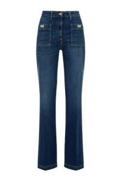 Elisabetta Franchi Boyfriend Jeans Trousers Blue