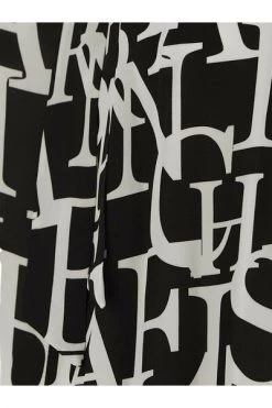 Elisabetta Franchi Longsleeve Shirts All-Over Print Top Black