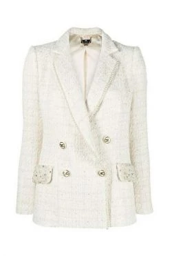 Elisabetta Franchi Blazers Blazer Jacket Beige -Elisabetta Franchi Winkel 87806fc1fca1f8ef63f0f1b41f81e62f