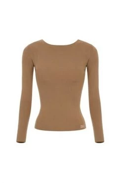 Elisabetta Franchi T-Shirts Brown