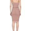 Elisabetta Franchi Casual Jurken MIDI BELTED DRESS Pink