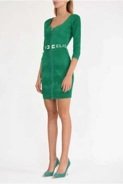 Elisabetta Franchi Casual Jurken Dresses Green