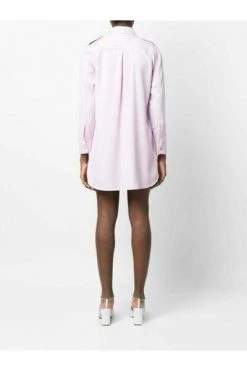 Elisabetta Franchi Blousejurken Mini Blouse In Denim Pink -Elisabetta Franchi Winkel 890e172707b947058e40c533deaac42e