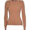 Elisabetta Franchi Sweaters Round-neck Knitwear Brown