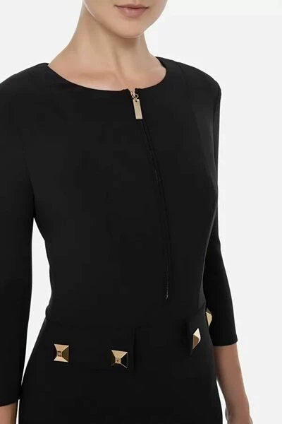 Elisabetta Franchi Casual Jurken Short Dresses Black 3 Elisabetta Franchi Casual Jurken Short Dresses Black - Afbeelding 3