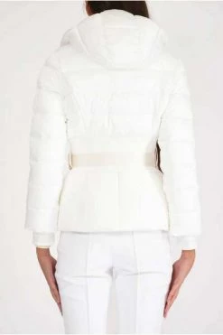 Elisabetta Franchi Gewatteerde Jassen Short Padded Quilted Coat With Belt At The Waist White -Elisabetta Franchi Winkel 8a92264ee7897bab6915028473011e6b