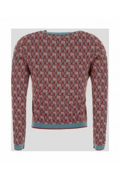 Elisabetta Franchi Vesten Logo Cardigan Red