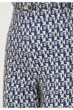 Elisabetta Franchi Wijde Broeken Trousers Beige