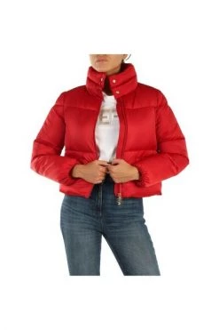 Elisabetta Franchi Gewatteerde Jassen Down Jackets Red
