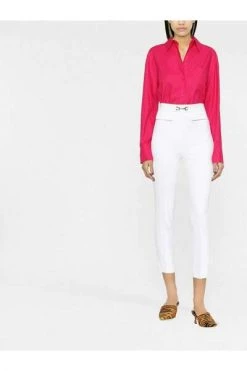 Elisabetta Franchi Chino's Cropped Pants White -Elisabetta Franchi Winkel 8bfc25babdb8484e6dc41503ec849b00