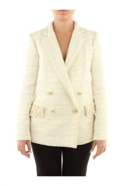 Blazers Elisabetta Franchi GI06227E2 Jacket Women Butter Beige