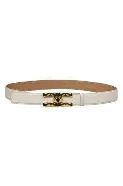 Elisabetta Franchi Riemen LOGO BUCKLE BELT Beige
