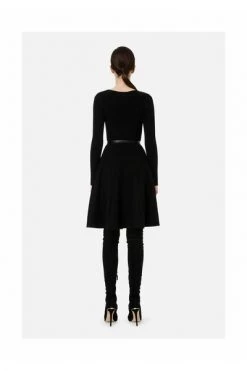 Elisabetta Franchi Casual Jurken Midi Dresses Black -Elisabetta Franchi Winkel 8c627c596d3560225f2b2df3d0cd55e1