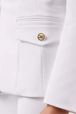 Elisabetta Franchi Blazers White -Elisabetta Franchi Winkel 8c845520cf2b56bb5f3166291fc0fdc6