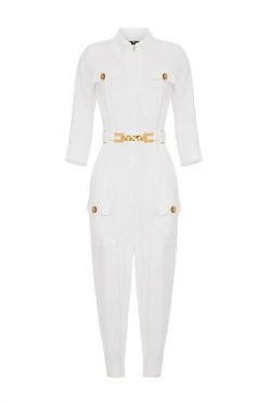 Elisabetta Franchi Jumpsuits & Tuinbroeken Dress - TU01322E2 White