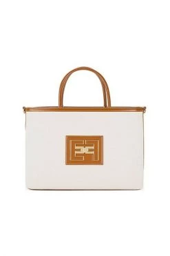 Elisabetta Franchi Schoudertassen Shoulder Bag Beige