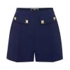 Elisabetta Franchi Korte Broeken Shorts With Studs Blue