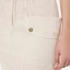 Elisabetta Franchi Spijkerrokken Mini Denim Fald Beige