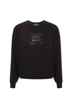 Elisabetta Franchi Hoodies & Sweatvesten Sweatshirts Black -Elisabetta Franchi Winkel 9062fd799493951fe30efb24f2224ffc