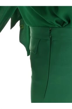 Elisabetta Franchi Vrijetijds Broeken Trousers Pa02326e2-p26 Green -Elisabetta Franchi Winkel 90ed916212f18b829ed1ce1f8a4f8a3c