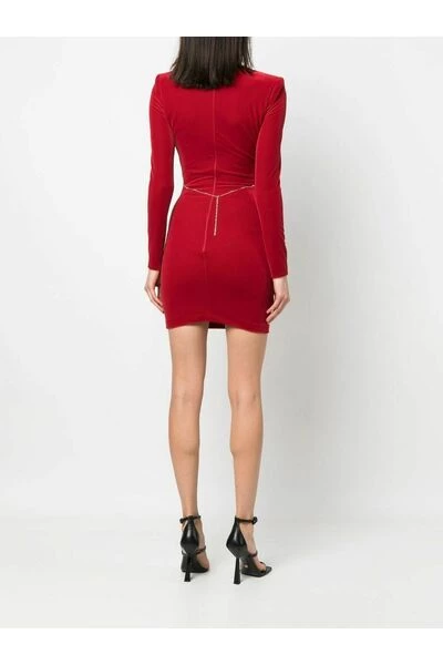 Elisabetta Franchi Casual Jurken Short Dresses Red 6 Elisabetta Franchi Casual Jurken Short Dresses Red - Afbeelding 6