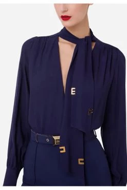 Elisabetta Franchi Blouses Blue -Elisabetta Franchi Winkel 930c9d21c47b70b4b1bcf621a35b4f81