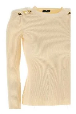 Elisabetta Franchi Hoodies & Sweatvesten Sweatshirts White