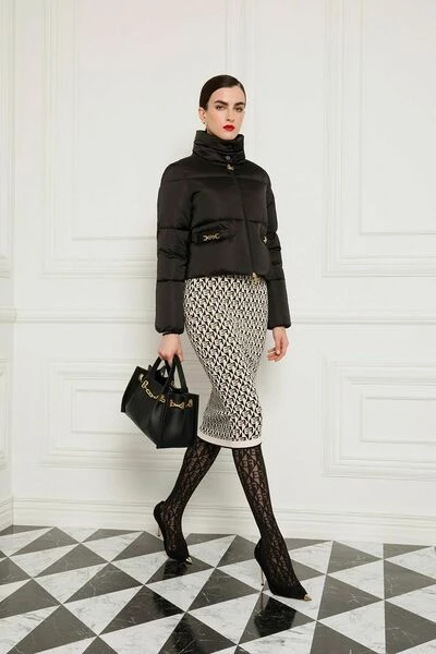 Elisabetta Franchi Gewatteerde Jassen Down Jackets Black 3 Elisabetta Franchi Gewatteerde Jassen Down Jackets Black - Afbeelding 3