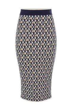 Elisabetta Franchi Midirokken Midi Skirts Blue