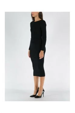 Elisabetta Franchi Casual Jurken Midi Dresses Black