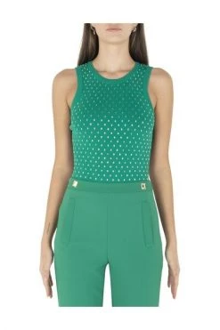 Elisabetta Franchi Bodies Body Green -Elisabetta Franchi Winkel 962ea6141adc5deb6697573431e46ada